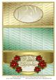 Cut & Fold Envelope Card with Poinsettias & Insert 4