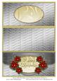 Cut & Fold Envelope Card with Poinsettias & Insert 9