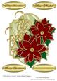 Poinsettia & Swirls Large Shaped Topper 2