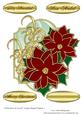 Poinsettia & Swirls Large Shaped Topper 3