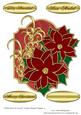 Poinsettia & Swirls Large Shaped Topper 4