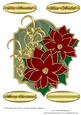 Poinsettia & Swirls Large Shaped Topper 5