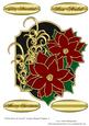 Poinsettia & Swirls Large Shaped Topper 6