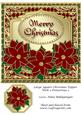 Large Square Christmas Topper with 3 Poinsettias 2