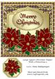 Large Square Christmas Topper with 3 Poinsettias 3