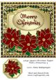 Large Square Christmas Topper with 3 Poinsettias 4