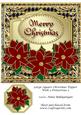 Large Square Christmas Topper with 3 Poinsettias 5