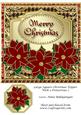 Large Square Christmas Topper with 3 Poinsettias 7