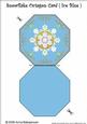 Snowflake Octagon Card ( Ice Blue)