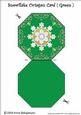 Snowflake Octagon Card ( Green )