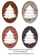 Cute Christmas Tree 4 Oval Toppers Set 2