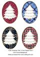 Cute Christmas Tree 4 Oval Toppers Set 3