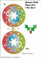 Christmas Bauble Shaped Card ( Red-green)