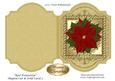 Red Poinsettia Shaped Cut & Fold Card 2