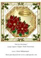 Merry Christmas Large Square Topper with Poinsettias