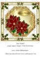 Bon Nadal Large Square Topper with Poinsettias
