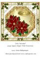 Feliz Navidad Large Square Topper with Poinsettias