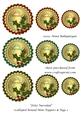 Feliz Navidad Scalloped Round Mini Toppers & Tags 1