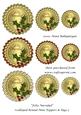 Feliz Navidad Scalloped Round Mini Toppers & Tags 3