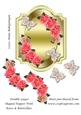 Double Layer Shaped Topper with Roses & Butterflies