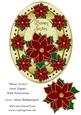 Bones Festes Oval Topper with Poinsettias
