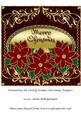 Poinsettias in Swirly Frame Christmas Topper 1