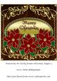 Poinsettias in Swirly Frame Christmas Topper 2