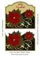 Feliz Navidad Shaped Topper with Poinsettias & Swirls