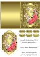 Metallic Folded Card with Roses & Butterflies 1