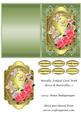 Metallic Folded Card with Roses & Butterflies 2