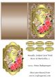Metallic Folded Card with Roses & Butterflies 3