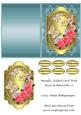 Metallic Folded Card with Roses & Butterflies 5