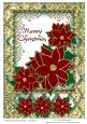 Poinsettias on Fancy Frame Card Front 1