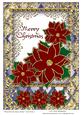 Poinsettias on Fancy Frame Card Front 5
