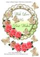 Large Scalloped Topper with Roses & Butterflies 2