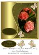 Roses & Butterflies Card Front with Wavy Side 2