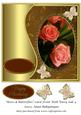 Roses & Butterflies Card Front with Wavy Side 4