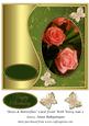 Roses & Butterflies Card Front with Wavy Side 5