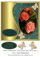 Roses & Butterflies Card Front with Wavy Side 7