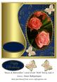 Roses & Butterflies Card Front with Wavy Side 8