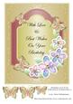 Birthday Card Front with Flowers & Butterflies 4