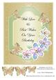 Birthday Card Front with Flowers & Butterflies 5