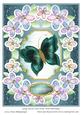 Large Floral Card Front with Butterfly 3