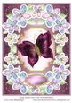 Large Floral Card Front with Butterfly 4