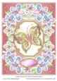 Large Floral Card Front with Butterfly 5