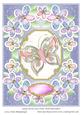 Large Floral Card Front with Butterfly 6