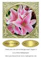 Pink Lilies on Carved Background Topper 6