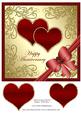 Anniversary Hearts Topper with Bow 1
