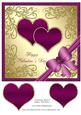 Valentine Hearts Topper with Bow 2