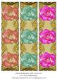 Floral Bookmarks with Swirls Set 1